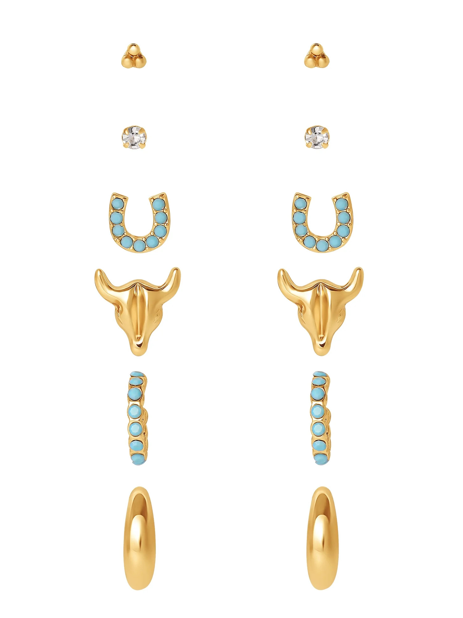 Jessica Simpson Women’s Faux Turquoise Earrings Set, 6 Pairs | Walmart (US)