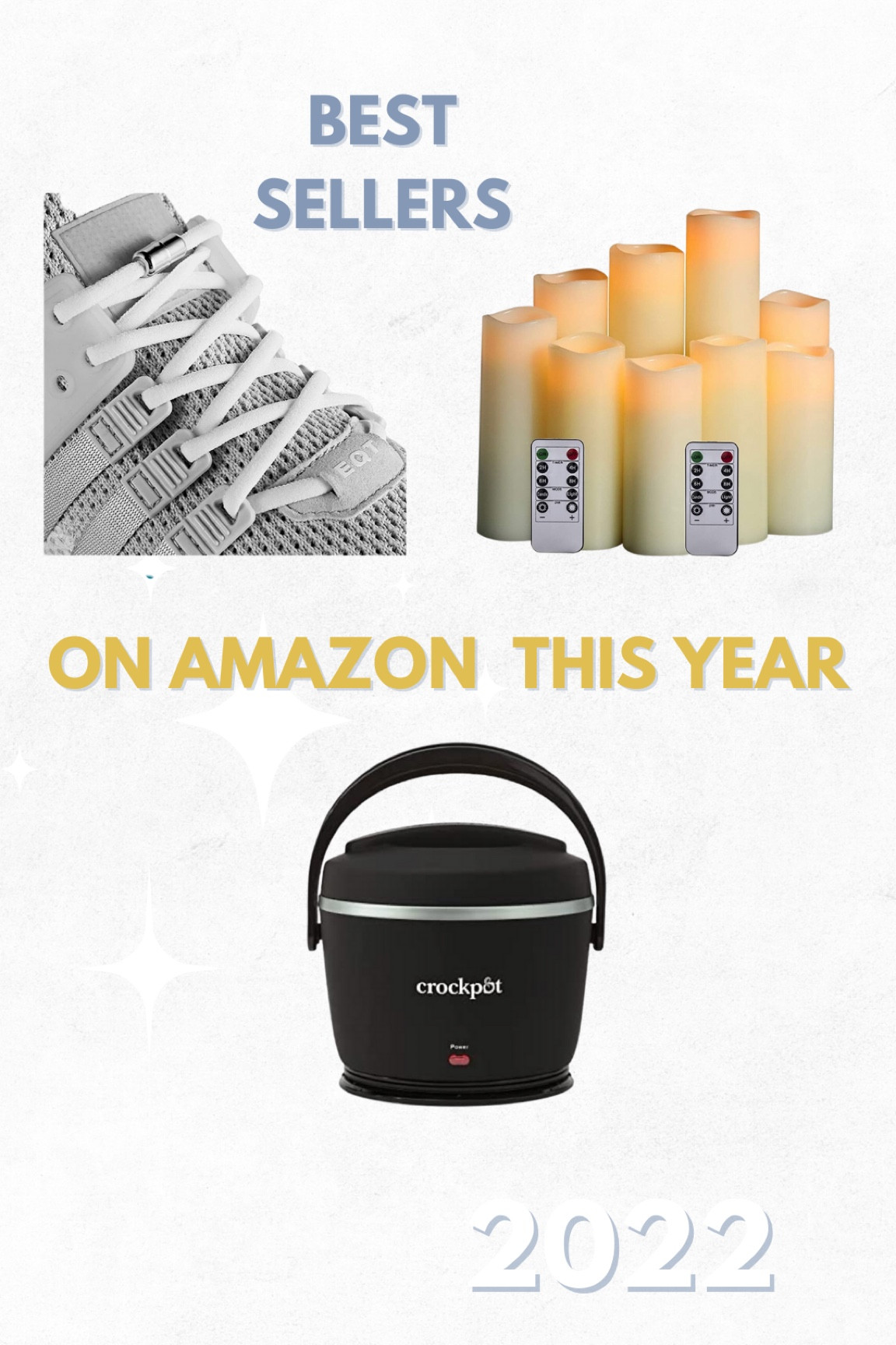 Best sellers on amazon this year. Flameless candles. Crockpot. No tie shoelaces. Best of amazon 2022  

#LTKunder50 #LTKunder100 #LTKhome