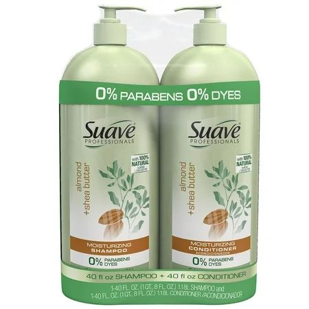 Suave Pro Almond & Shea Butter Shampoo & Conditioner (40 fl.oz. 2 Pack) | Walmart (US)