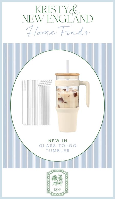 My new to go tumbler is perfect for iced coffee and cold drinks. I like the glass inside and it is the size of my Stanley. These glass straws fit perfectly.

#LTKHome #LTKTravel #LTKFindsUnder50