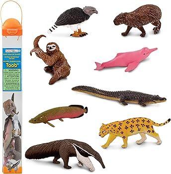 Safari Ltd. South American Animals TOOB - Toy Figurines of Jaguar, Sloth, Harpy Eagle, Giant Ante... | Amazon (US)