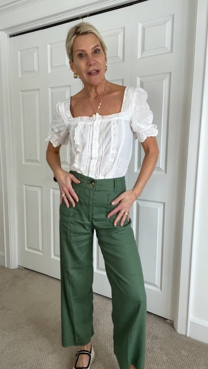 Loving these Maeve pants by Anthropologie!  I’ve got them in two colors and I love!!  Cutest peasant top to go either it :)

#LTKWatchNow #LTKOver40 #LTKStyleTip