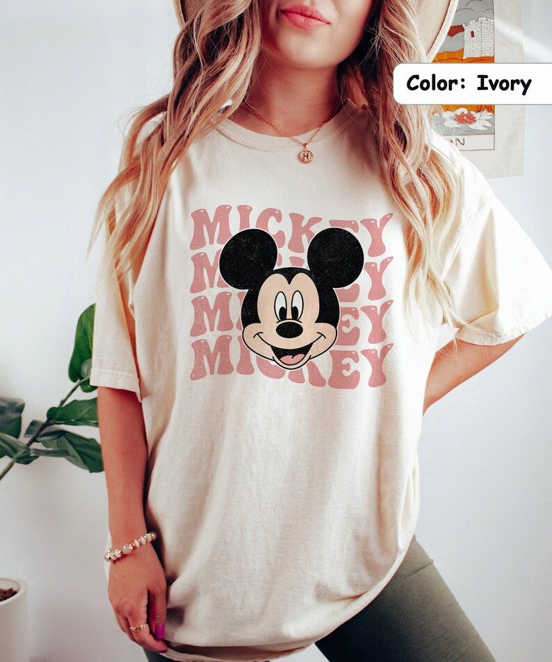 Retro Disney Mickey Shirt, Vintage Mickey Mouse Shirt, Mickey Minnie Shirt, Disney Vacation Shirt... | Etsy (US)