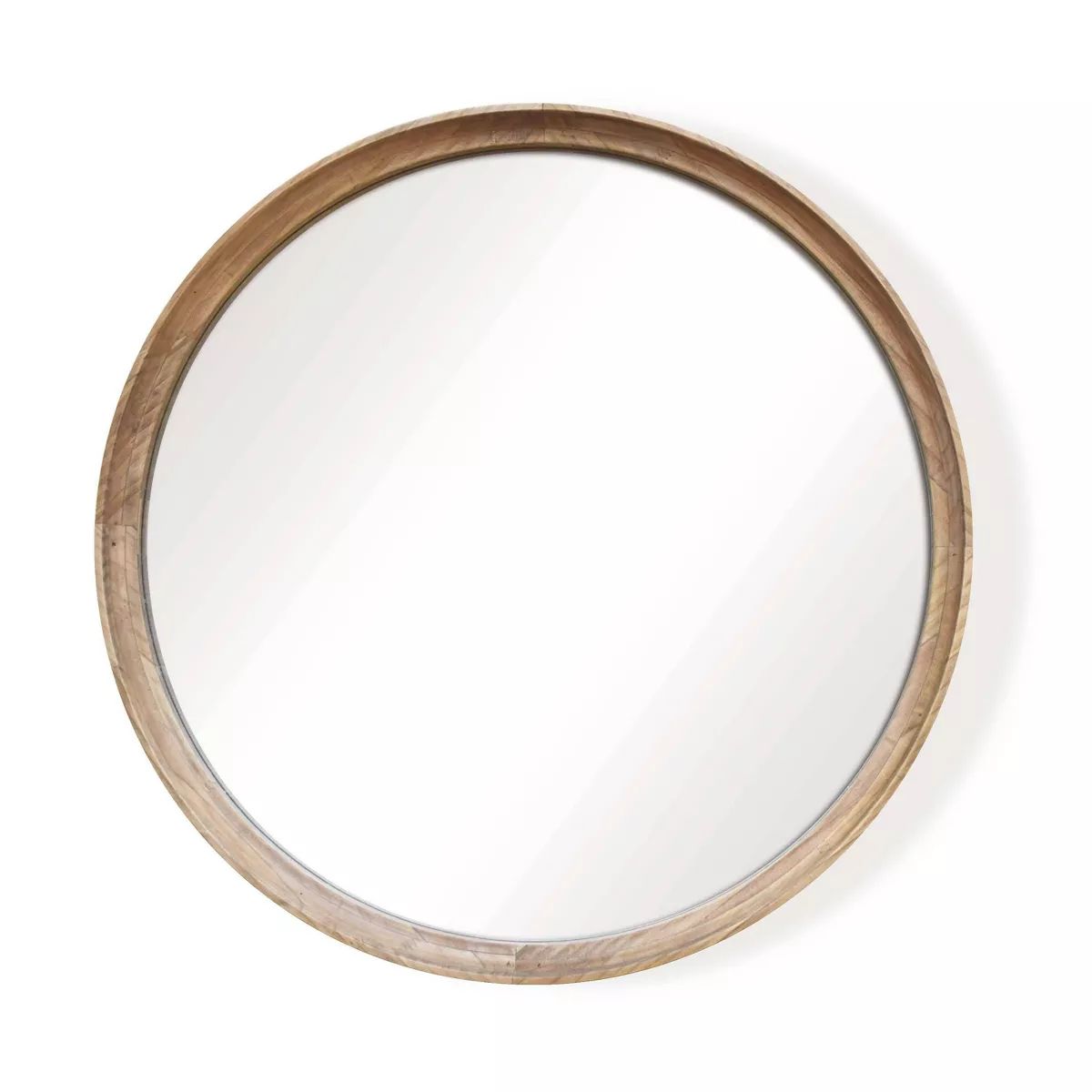 26" Classic Wood Round Mirror Natural - Threshold™ | Target