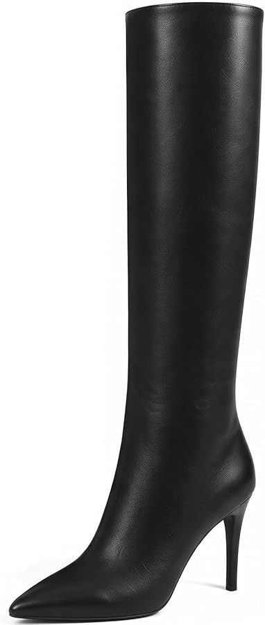 Knee High Boots for Women Pointed Toe Stiletto Heel Tall Boots | Amazon (US)