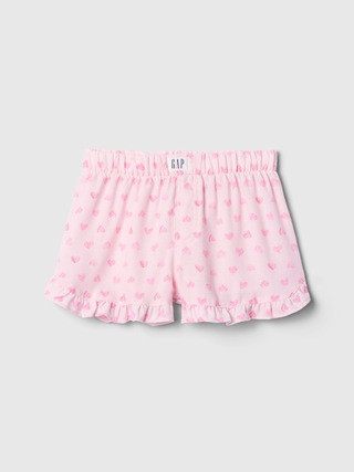 Kids 100% Recycled Ruffle PJ Shorts | Gap Factory