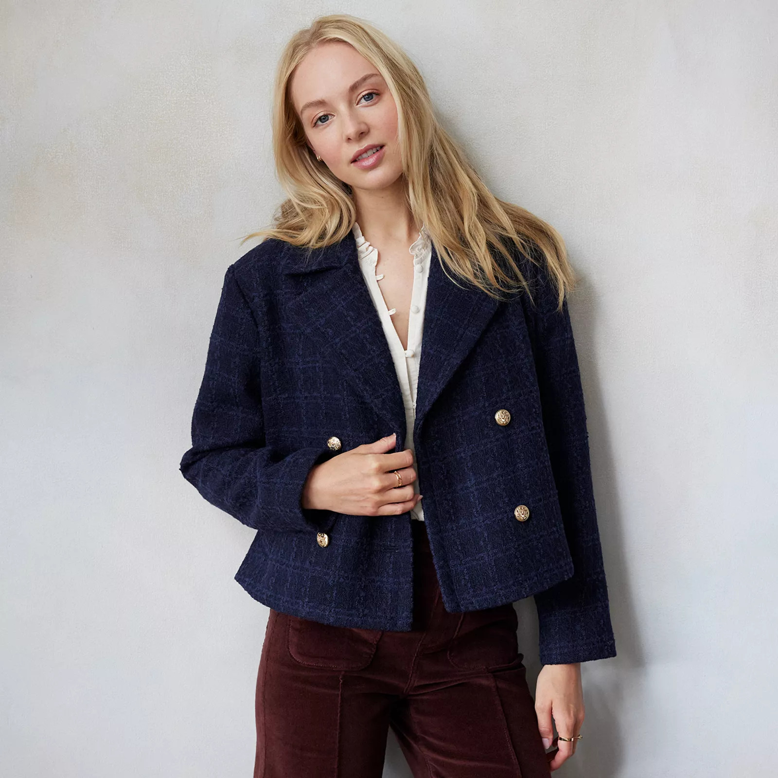 Women's LC Lauren Conrad 4-Button Shacket, Size: XXL, Dark Blue | Kohl's