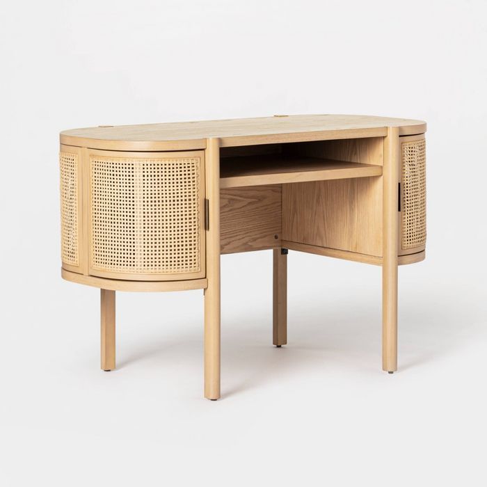 Portola Hills Caned Desk Natural - Threshold&#8482; designed with Studio McGee | Target