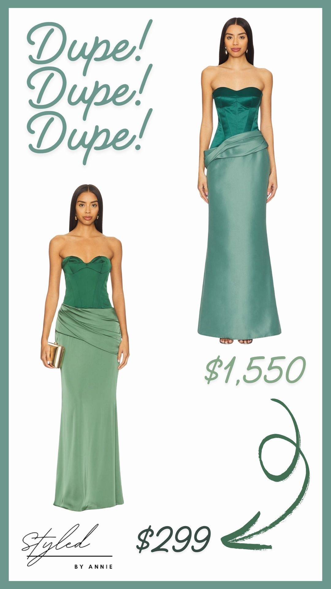 💚💚💚

($1,550 dress is sold out but brand is Nafsika Skourti)

#greengown #prom #greendress #eveninggown #mardigras #dupe #under300

#LTKgrwm #LTKWedding #LTKSaleAlert