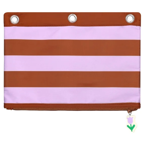 Pen+Gear Striped Binder Pouch, Lavender and Brown | Walmart (US)
