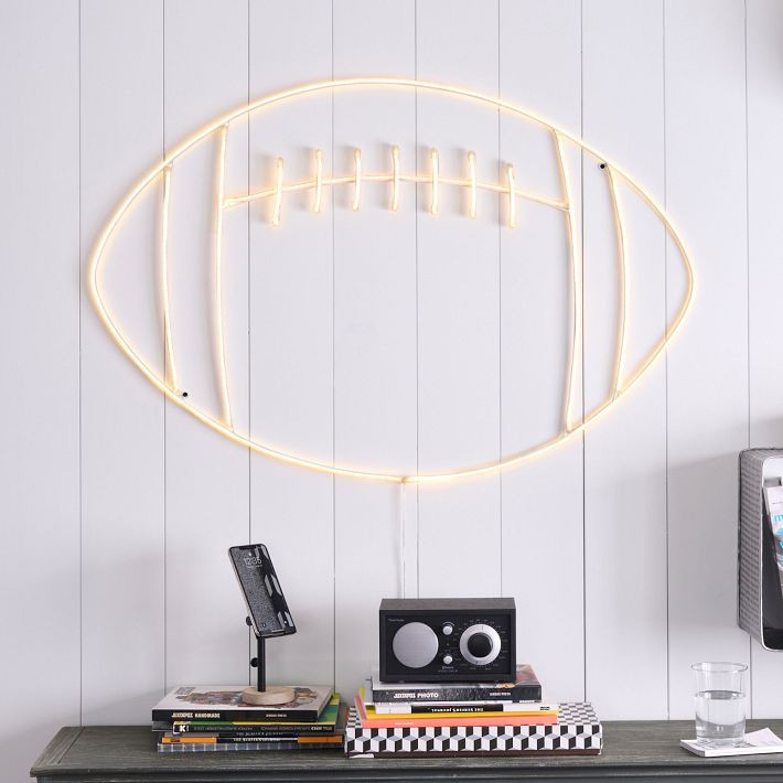 Football Neon LED Light | Pottery Barn Teen
