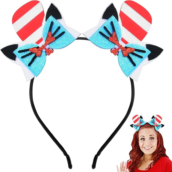 Cat Bow Headband with Dr Hat Headbands for School Festivals Halloween Costume Party | Amazon (US)
