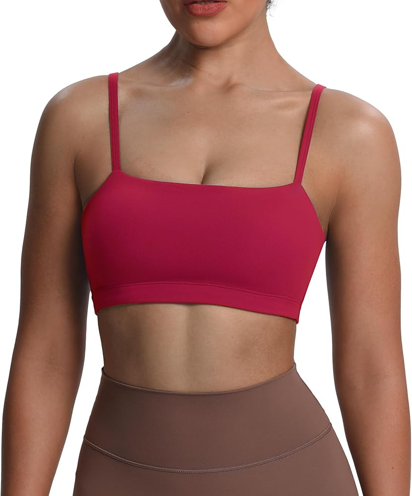 Aoxjox Women's Workout Bandeau Bras Training Fitness Running Yoga Crop Tank | Amazon (US)