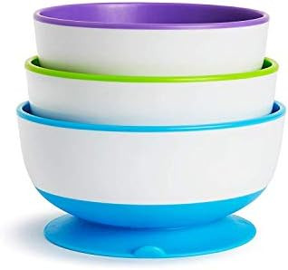 Munchkin Stay Put Suction Bowl, 3 Pack | Amazon (US)