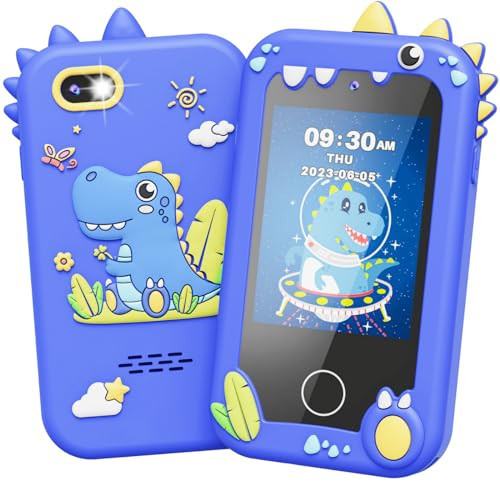UCIDCI Kids Smart Phone Toys for Girls Toddler Phone Toys with Learning Games, Christmas, Birthday Gifts for 3 4 5 6 7 Year Old Boys Blue | Amazon (US)
