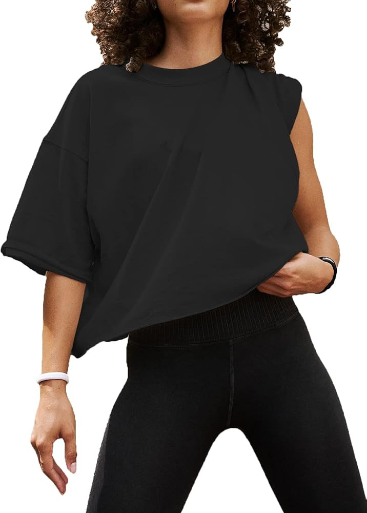 Women's Summer Short Sleeve Crop Tops Casual Basic Cotton Athletic Yoga Running T-Shirts | Amazon (US)