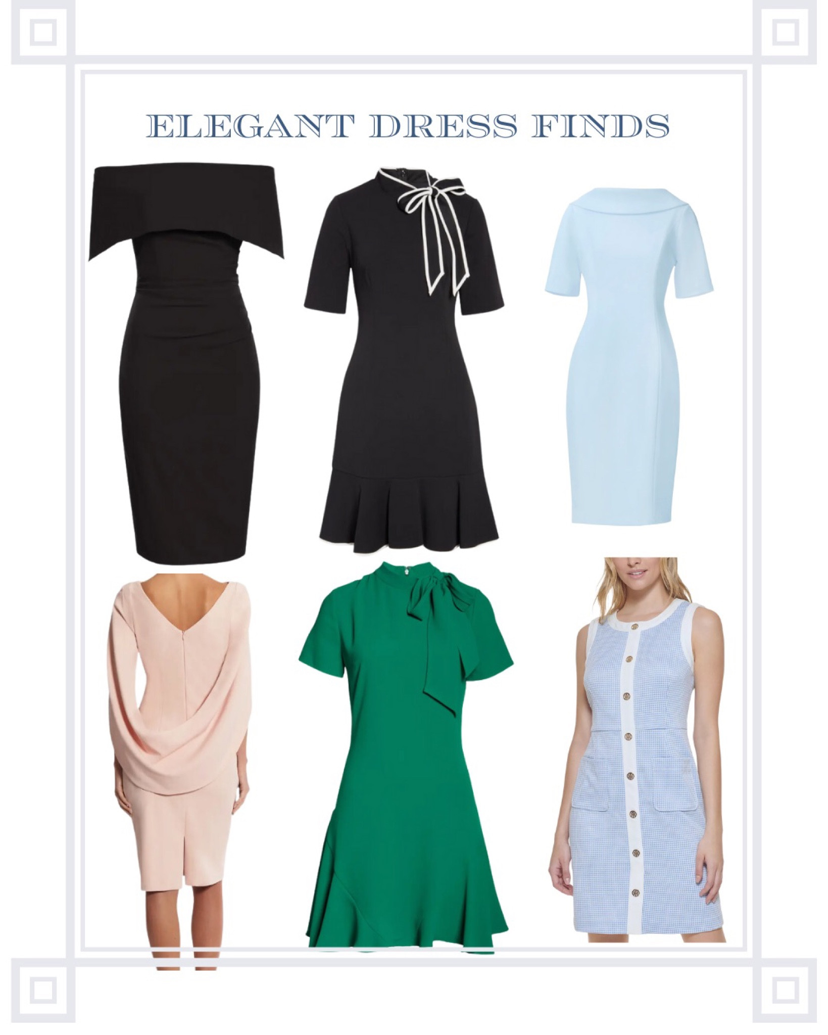 Elegant & Classic Dress Finds for Spring/ Summer Weddings! 

A few of the dresses come in different colors, so they could also work for winter/fall weddings! 


#weddingguest #weddingguestdress #cocktaildress #springdress #blackdress #bowdress #greendress #sixties #blackcocktaildress #weddingguestoutfit #springdress #easterdress


#elegant 

#LTKFind #LTKfit #LTKwedding