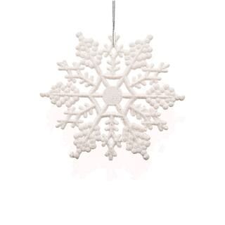 24ct. 4" White Glitter Snowflake Christmas Ornaments | Michaels Stores