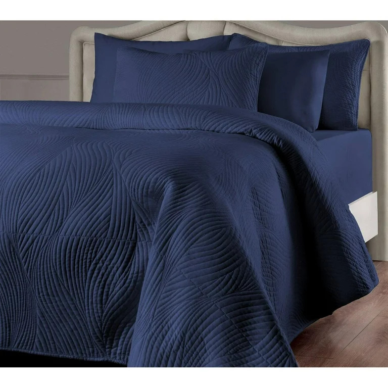 Brielle Stream Quilt Set, Queen, Ivory | Walmart (US)