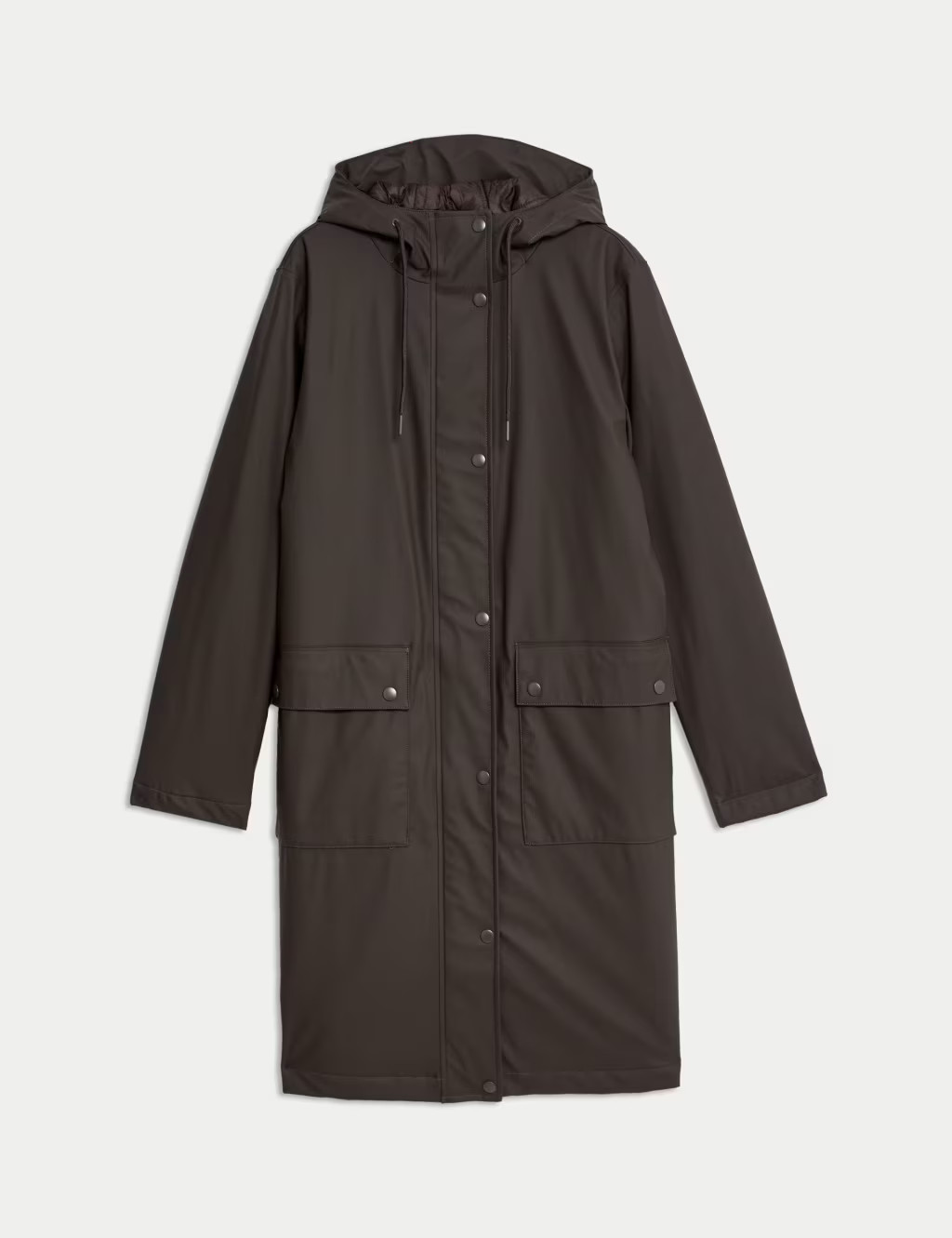 Rubber Hooded Funnel Neck Raincoat | Marks & Spencer (UK)
