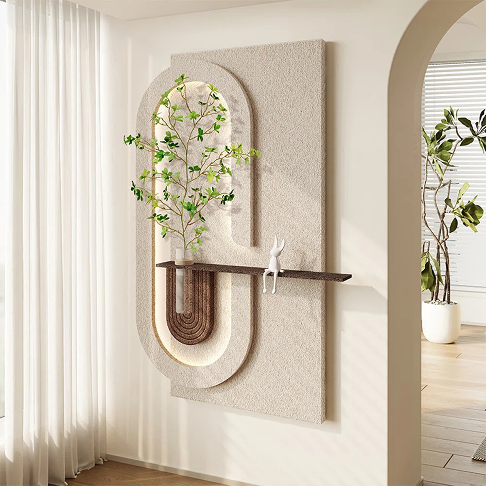 Cream + Brown Rectangle Sandstone + Manufactured Wood Wall art | Wayfair North America