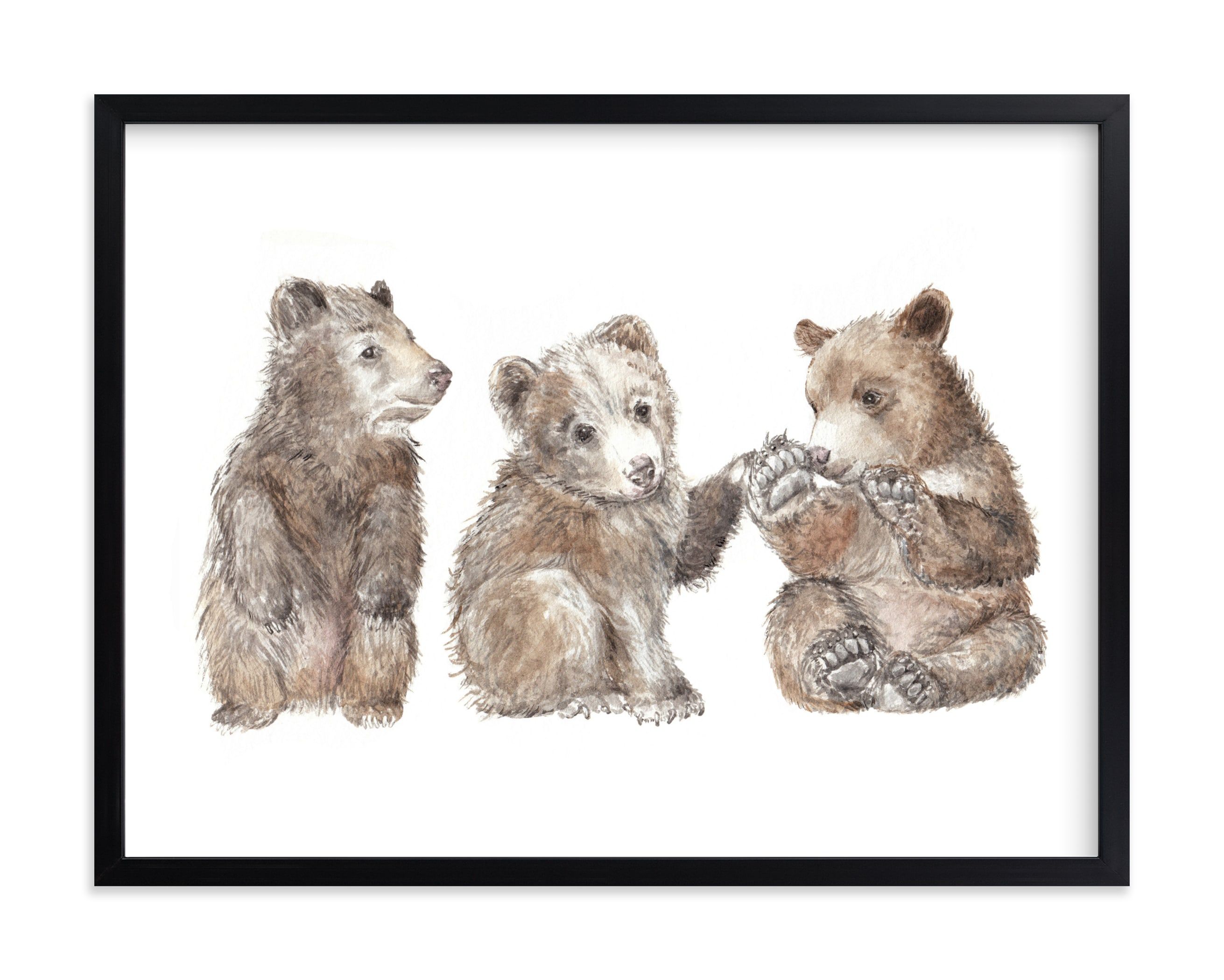 "Three Little Bears" - Painting Limited Edition Art Print by Lauren Rogoff. | Minted