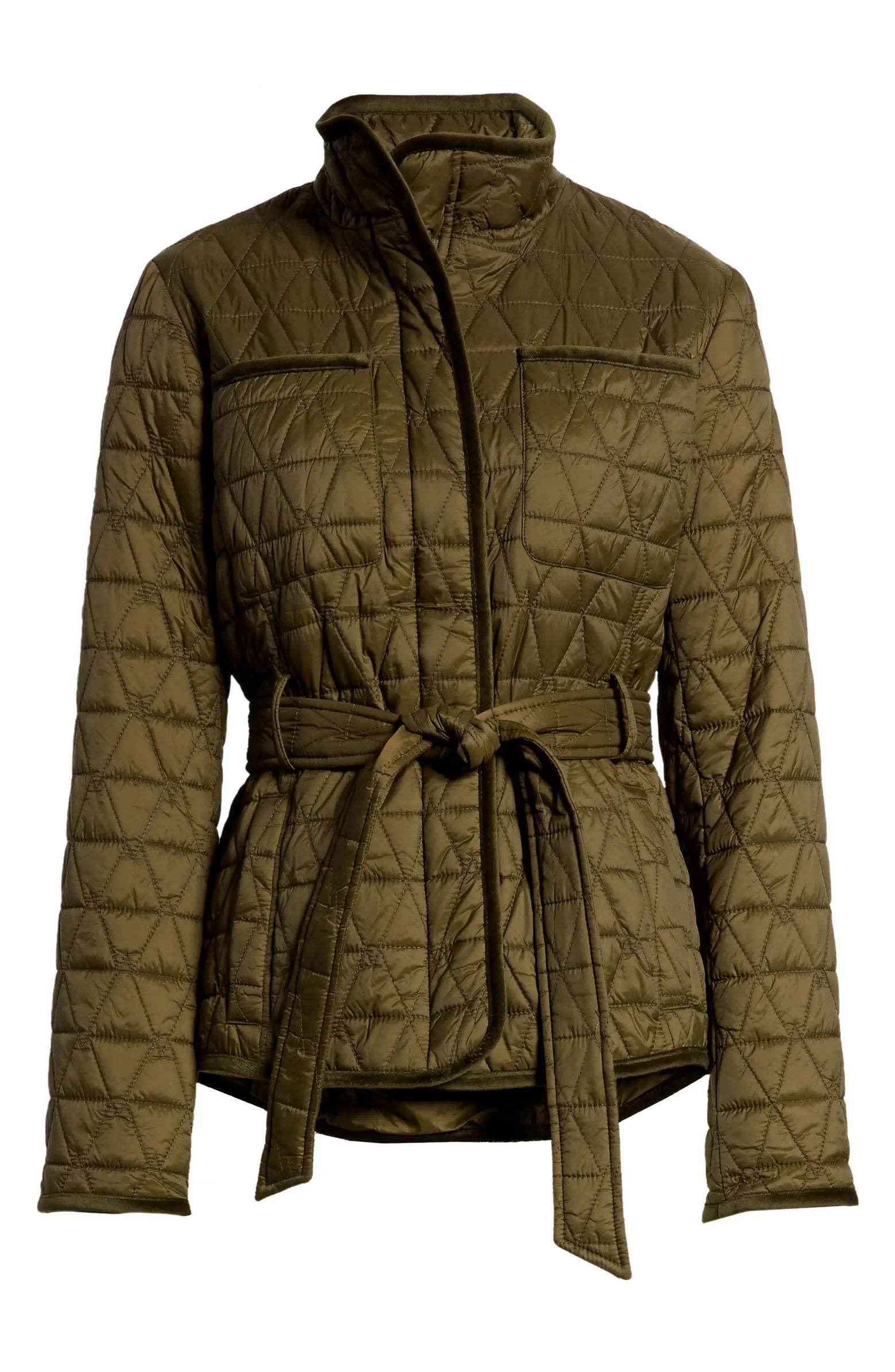 Quilted Belted Nylon Coat | Nordstrom