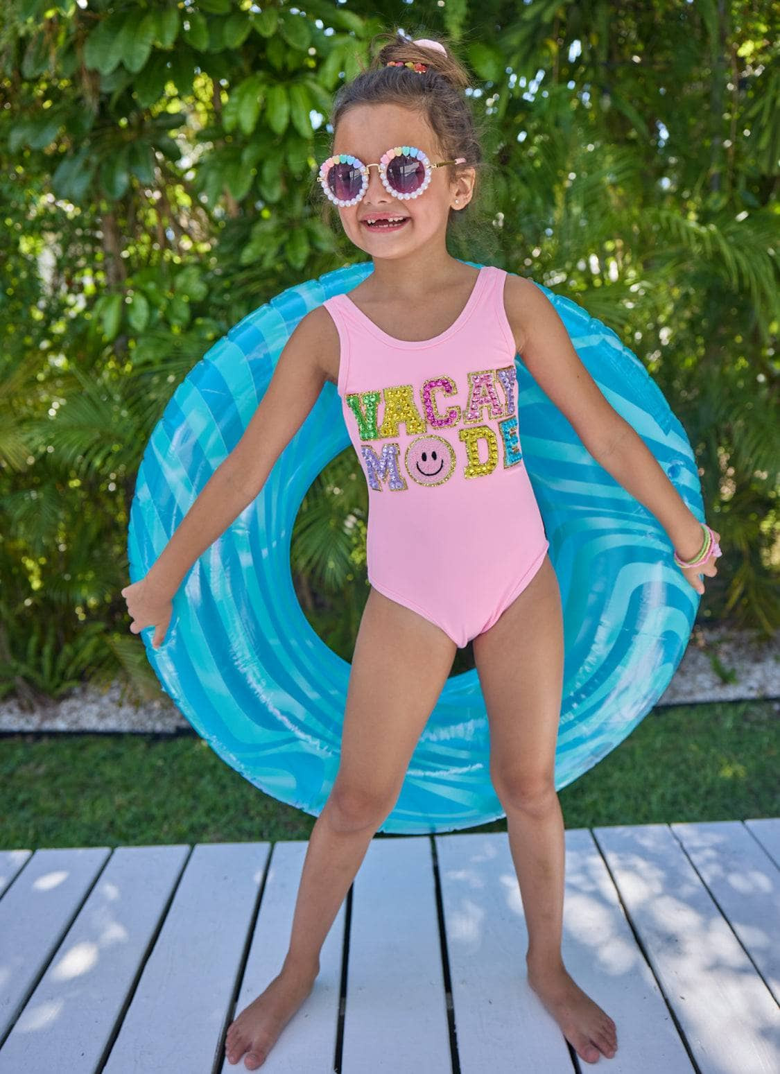 Pink Crystal VACAY MODE Swimsuit | Lola + The Boys