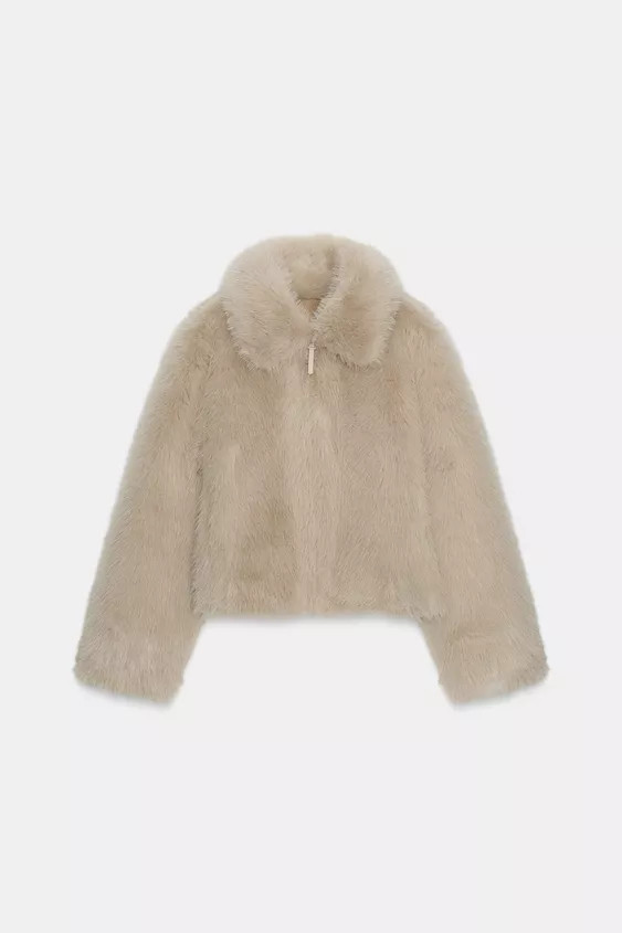 DOUBLE-FACED FAUX FUR JACKET | Zara UK
