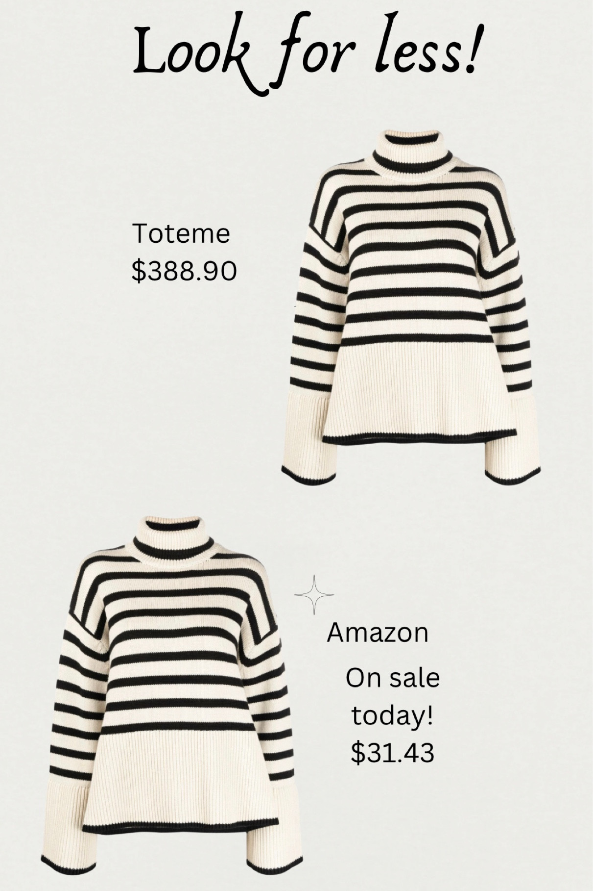 Toteme jumper and a look for less from Amazon! On sale right now!

#LTKsalealert #LTKworkwear #LTKSeasonal