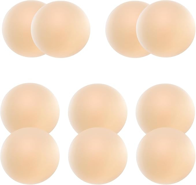 AMFLOWER 5 Pairs Nipple Covers, Invisible Nipple Covers for Women, Silicone Petals/Pasties Reusab... | Amazon (US)