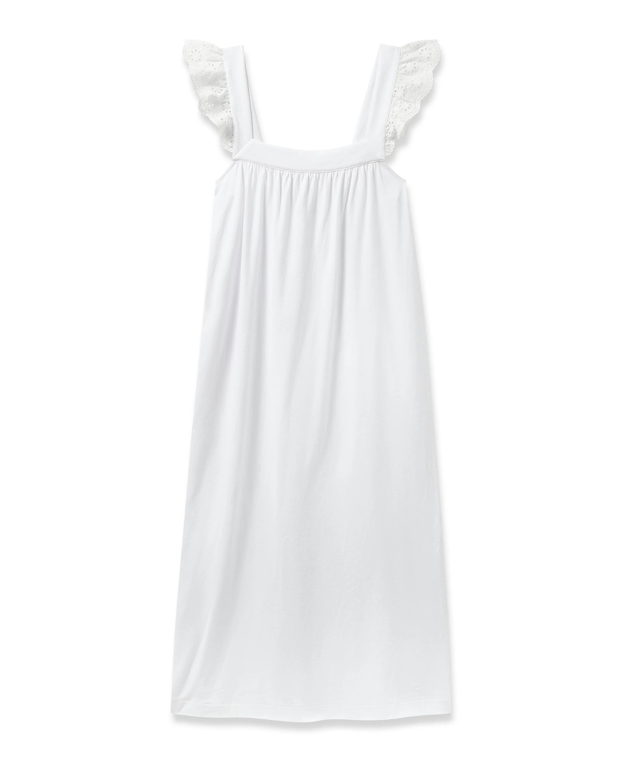 Women's Pima Clara Nightgown in White | Petite Plume