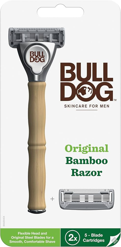 Bulldog Mens Skincare and Grooming Original Bamboo Razors for Men with a Natural Bamboo Razor Han... | Amazon (US)