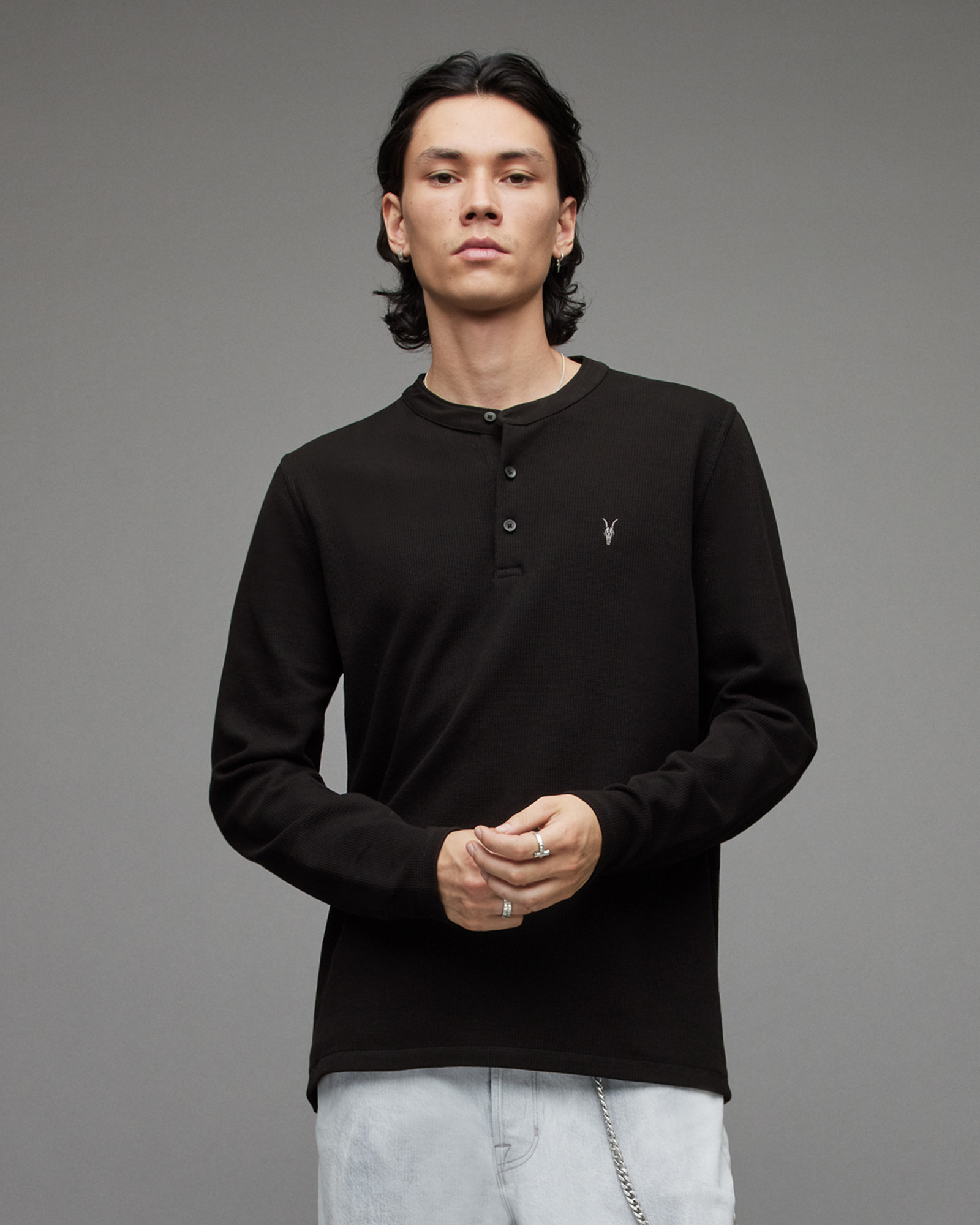 Hayes Long Sleeve Henley | AllSaints US