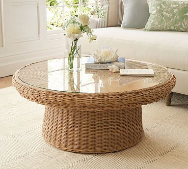 Heritage Round Woven Coffee Table (40") | Pottery Barn (US)