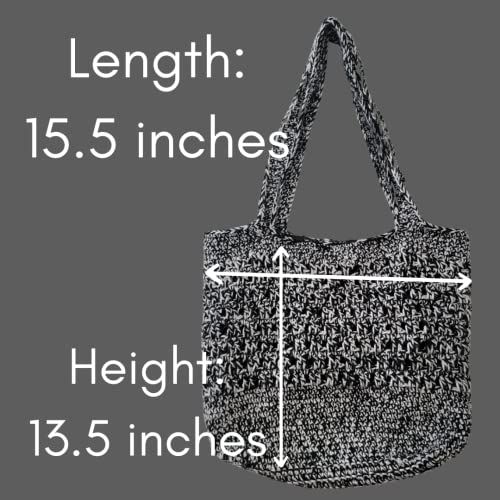 Shoulder Handbag Crochet Tote, Large Crochet Tote Bag, Lined Crochet Shoulder Bag, Crochet Tote B... | Amazon (US)