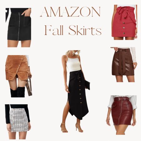 Amazon fall skirts
Amazon finds | mini skirt | wrap skirt | midi skirt 

#LTKunder50 #LTKworkwear #LTKSeasonal