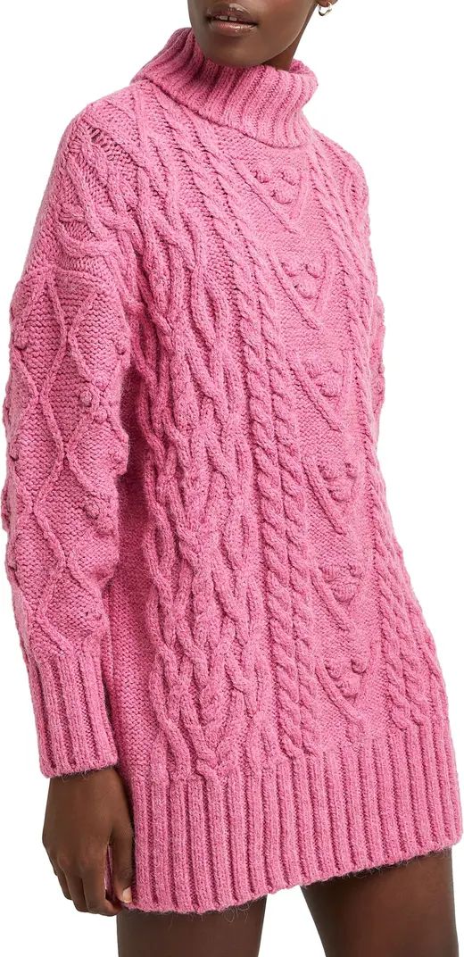 River Island Cable Knit Tunic Sweater | Nordstrom | Nordstrom
