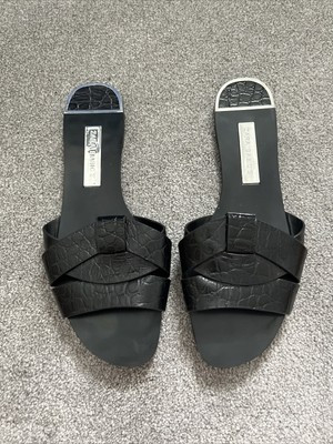 Zara Black Sandals Eur 40 | eBay UK
