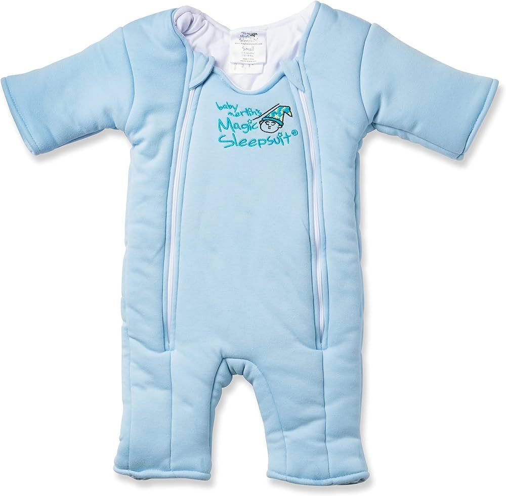 Baby Merlin's Magic Sleepsuit - 100% Cotton Baby Transition Swaddle - Baby Sleep Suit - Blue - 3-... | Amazon (US)