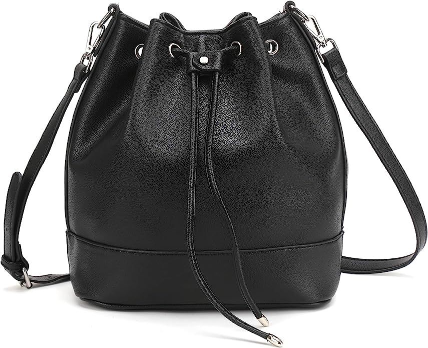 AFKOMST Drawstring Bucket Bag for Women Large Crossbody Purse and Shoulder Bag Tote Handbags | Amazon (US)