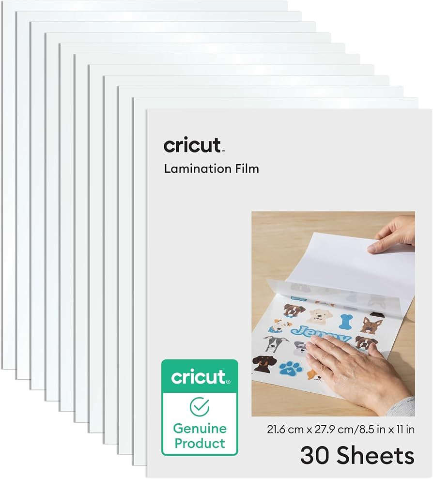 Cricut® Lamination Film - 8.5 in x 11 in (30 Count) - 15 Holographic + 15 Transparent Laminate S... | Amazon (CA)