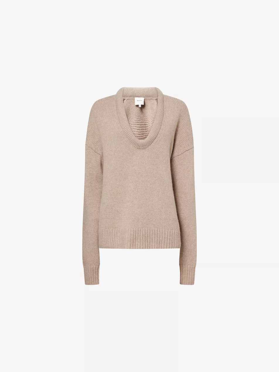 Jonie Scoop-Neck Cashmere and Wool-Blend Jumper | Selfridges