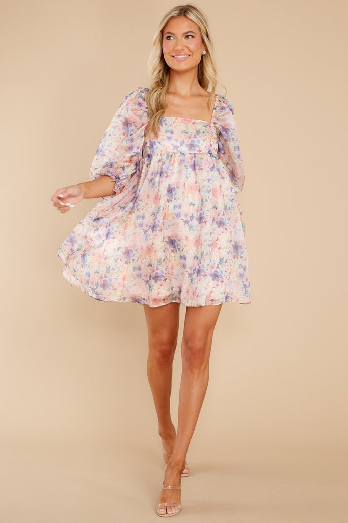 Princess For A Day Light Pink Multi Floral Print Dress | Red Dress 