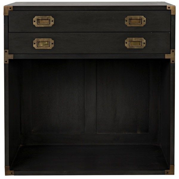 Campaign Ebony Mahogany Chest | Scout & Nimble