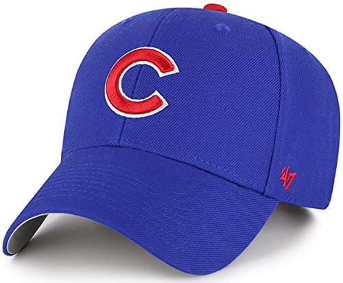 47 Brand MLB Team Color Primary Logo MVP Adjustable Structure Baseball Cap Hat, Adult One Size Fits All - Chicago Cubs Royal Blue | Amazon (US)