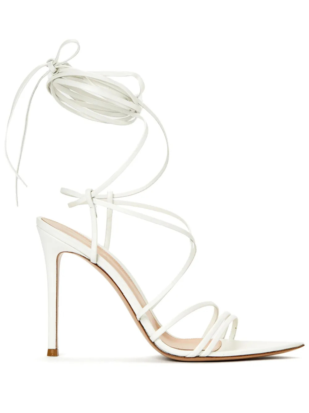 105mm lace-up leather sandals | Farfetch Global