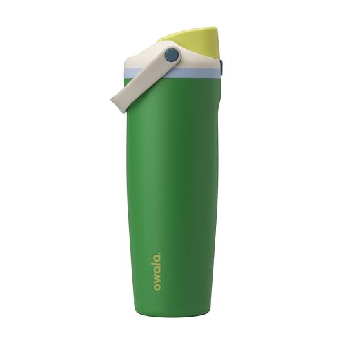 Owala FreeSip Sway Insulated Stainless Steel Water Bottle with Two-Way Spout, Built-In Straw and Bucket Handle, Made for Travel, School, and Sports, 30oz, BPA Free, Leak Proof, Putting Green | Amazon (US)