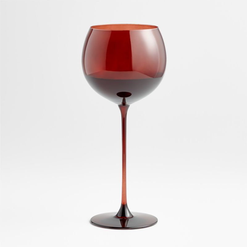 Camille Holiday Red Long-Stem Christmas Wine Glass + Reviews | Crate & Barrel | Crate & Barrel