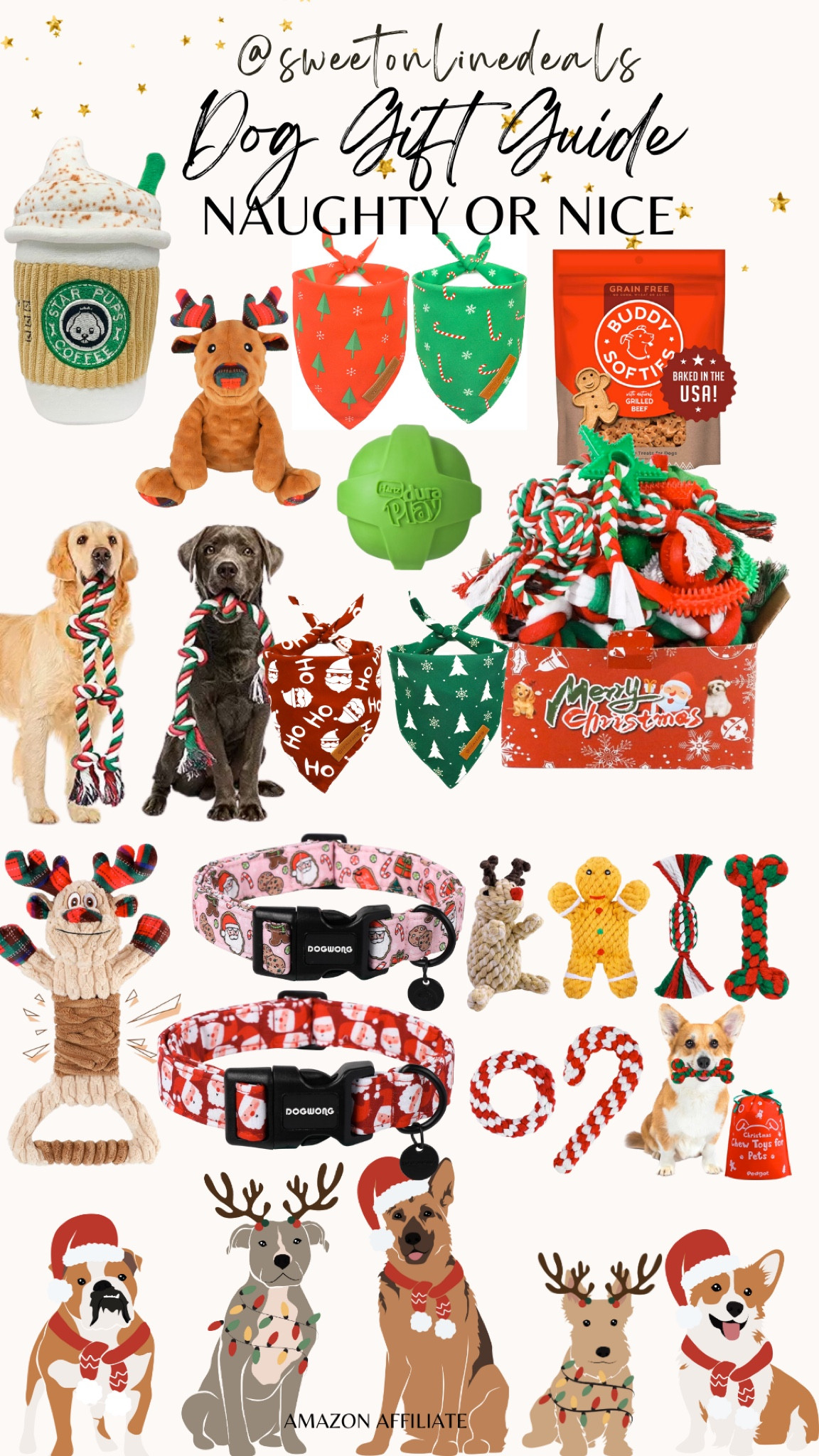 🎄 Unwrap joy for your furry friend! 🐾 This Christmas gift guide is pawsitively perfect – cozy bandannas, festive toys, and cuddly stuffed animals. Spoil your dog this holiday season! 🎁🐶 #DoggyChristmas #PawsAndPresents #FurryFriendGifts #HolidayPetJoy #ChristmasPaws #DogGiftGuide #Christmasgifts #PetStockingStuffers #Amazonfinds

#LTKGiftGuide #LTKsalealert #LTKHoliday